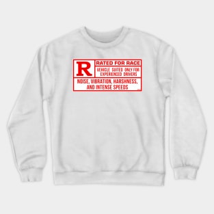 Rated R For Race - White/Red Crewneck Sweatshirt